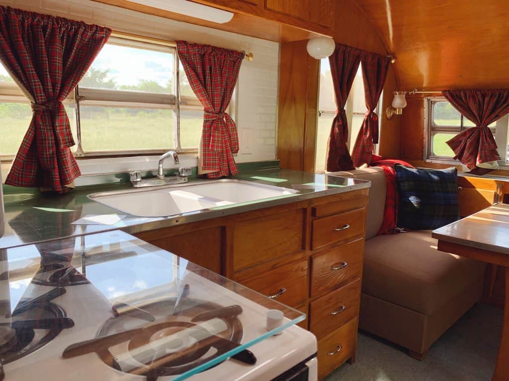 Interior of a Vintage Trailer at The Range