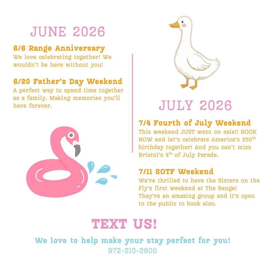 Summer 2026 Events at The Range